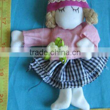 FLAT BACK SINGLE SIDED FLAT BACK FABRIC DOLLS FOR SEW ON CLOTHING OR NOTION ITEMS DECORATION