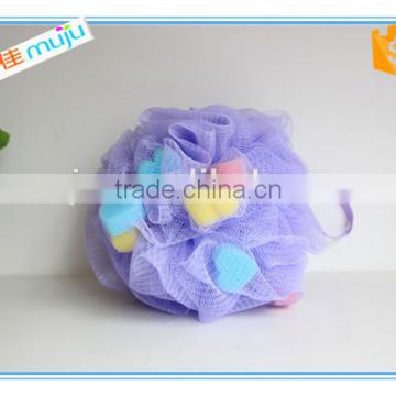 2015 hot selling colorful flower shaped bath sponge