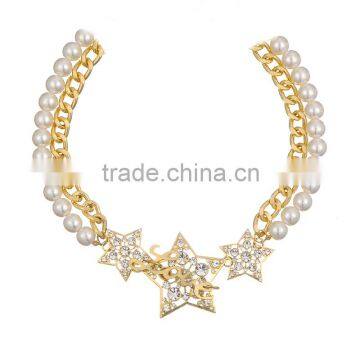 New Girls Chain Design Jewelry Handmade Lucky Star Love Gold Choker Necklace photo-2