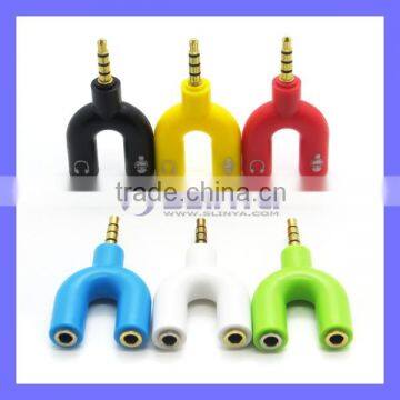 Earphone Headphone Jack Ear Cup Splitter Adaptor Music Share Set