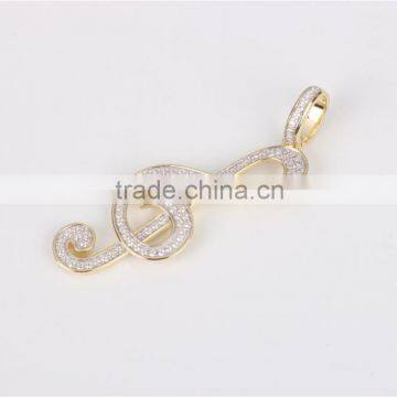 Fashional Hip Pop Musicofasong Pendant Design for Boys and Girl 925 Necklace photo-2