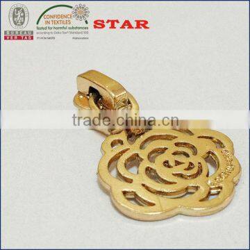 Flower shaped decorative zipper pull for sale