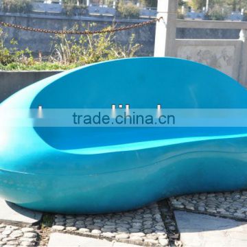 Candy Colors Fiberglass Outdoor Chair Cobble Shape