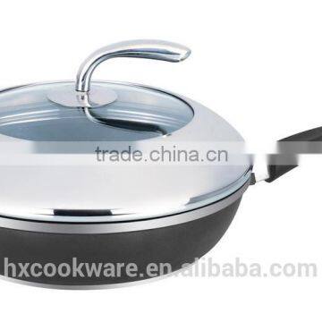 Pressed aluminum non-stick frying pan