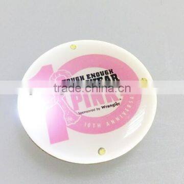 Souvenir Gifts Round shaped LED light blinking lapel pins in China