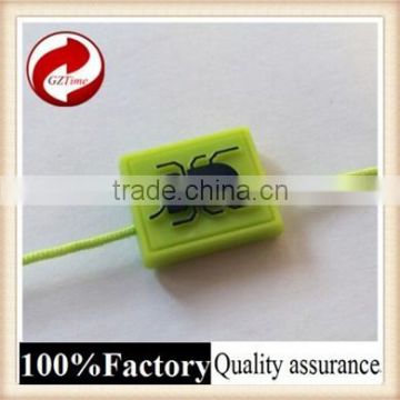 Fashional good quality plastic seal tag with logo string hang tag jewelry hang tag