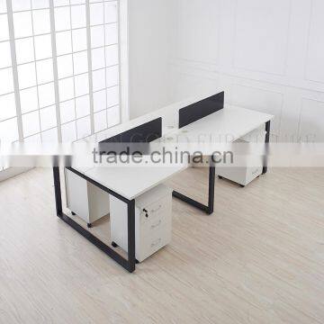 Modern 4 people office desk,workstation with partition (SZ-WSB433)