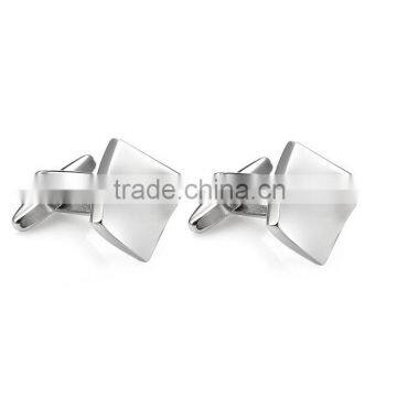 Modern Curled Sharpness Stainless Steel Men's Cufflinks in a Elegant Box