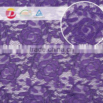 wholesale cheap high quality purple cord cotton lace fabric for lace making dress