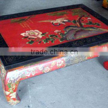 Chinese antique furniture painted coffee table LWE096