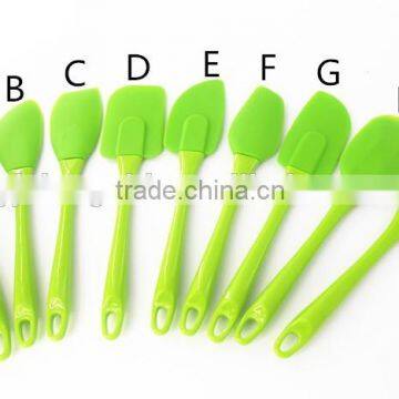 2016 Hot Sale High Quality 100% FDA and LFGB Food Grade Colorful Silicone Spatula Set Cooking Tools
