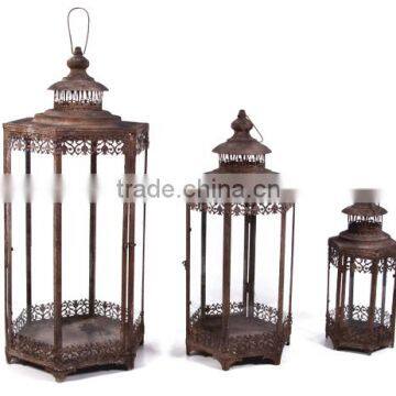 Candle Lantern metal & glass sn-060