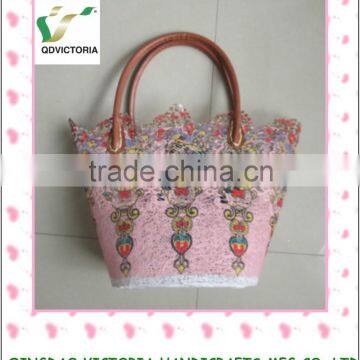 Lace Beach Bags with Satin Lining