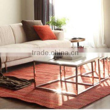 SK1301S -ABC Metal Base Rustic Wood Nesting Table photo-4