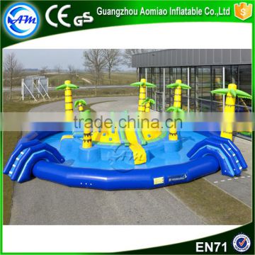 Commercial amusement water park inflatable palm tree pool float for sale