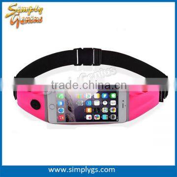 (#1 fitness belt) lycra touch screen money belt fanny pack custom logo Hiking Biking Pack for iphone samsung nokia huawei