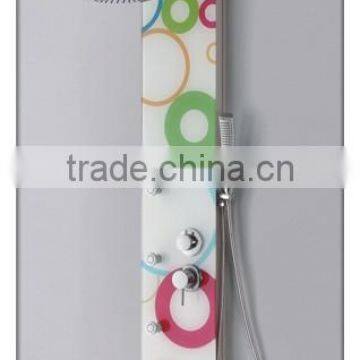 colorful thermostatic bathroom glass shower panel with OEM parts