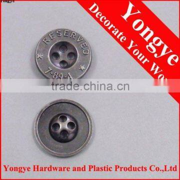 Four holes coat button