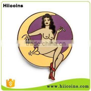 Wholesale Soft Enamel Sexy Girl Gifts Custom Metal Pin Badge