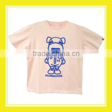 Good Price Products Bros Schnauzer Cotton Printed Short Sleeve Pink Tee