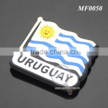 Uruguay Punta Del Este Souvenirs Flag Shaped Rubber Magnet Soft PVC Custom Fridge Magnets photo-2