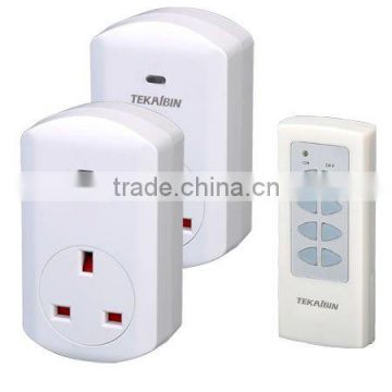 TW68E, 1v1, 1v2, 1v3, 1v4, wireless Remote Control Socket (UK, plug-in)