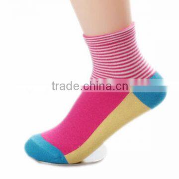 Ankle color soles relax strips rib nylon spandex socks in fashion