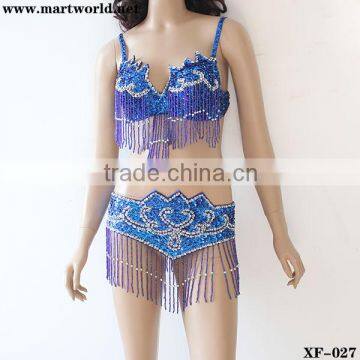 blue belly dancing outfits(XF-027)