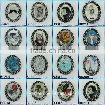 Cheap Fashion Jewelry Pearl And Rhinestone Brooch Flower Shape Brooches Pins For Women B0174 photo-6