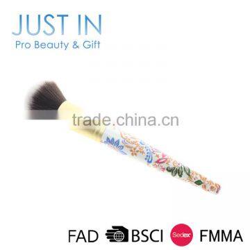 High Quality Flower Printed Plastic Handle Cosmetic Makeup Brush