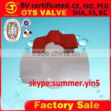 BV-SY-675 2 inch 4 inch pvc plastic compact ball valve thread/socket end connection