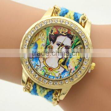 2016 Hot Sales Wholesale China Watches Nylon Strap Rose Gold Simple Fashion Watches Girls photo-2