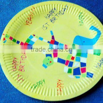 printed paper plate,color plate,unique paper plates