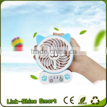 Noiseless lithium battery charger summer mini fan