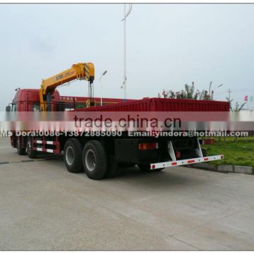 High quality low price foton 8x4 12ton truck mounted crane