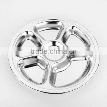 Bulk Stainless Steel Lunch Dinner Plates Tray Dinnerwares Wholesale photo-4