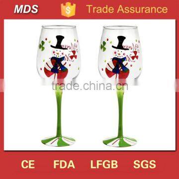 Cool christmas hand painted wine glasses for wholesale                        
                                                Quality Choice