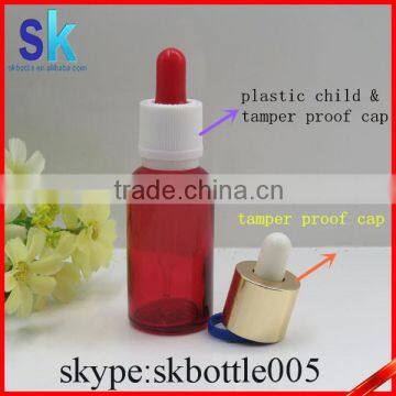 30ml e Liquid Glass Bottle Red Glass Dropper Bottle With Golden Cap photo-2