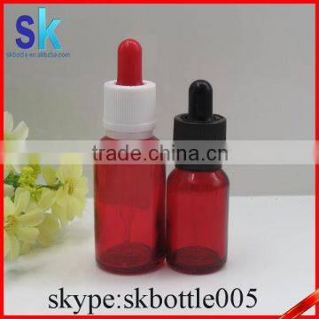 30ml e Liquid Glass Bottle Red Glass Dropper Bottle With Golden Cap photo-3