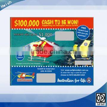 lottery card printing