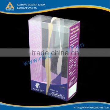 Underwear Packaging PVC clear plastic hinge box