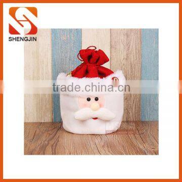 SJ-6792 New design Santa Sacks Drawstring Fleece Gift Bag, Drawstring Bag