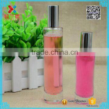 35ml 55 m straigfht cylinder shape glass perfume twist off bottle with aluminum cap