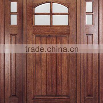 Double Glazed Wooden Main Doors Design With Side Lite DJ-S9701ST