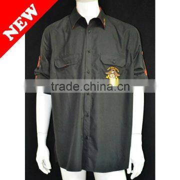 2013 fashion design white color long sleeve strips man shirt