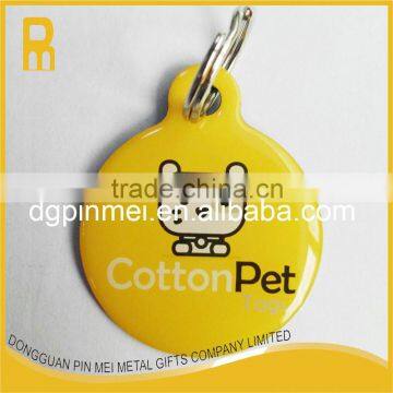 Round Printing metal dog tag /pet tag with Epoxy