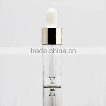 clear vial glass bottle with dropper