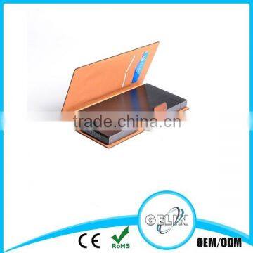 2015 Black/yellow/brown Colors Free Real Capacity Best Quality Power Bank Charger With pu Cover