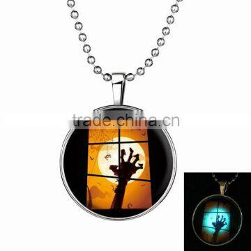 Wholesale jewelry light in the dark zombie charm personalized necklace