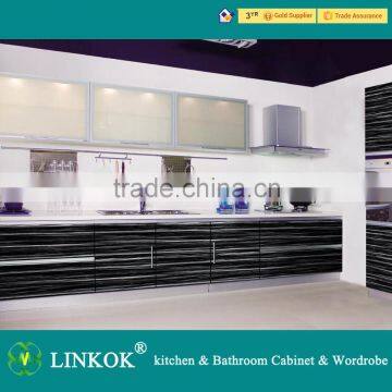 straight shape kitchen cabinet with glass door